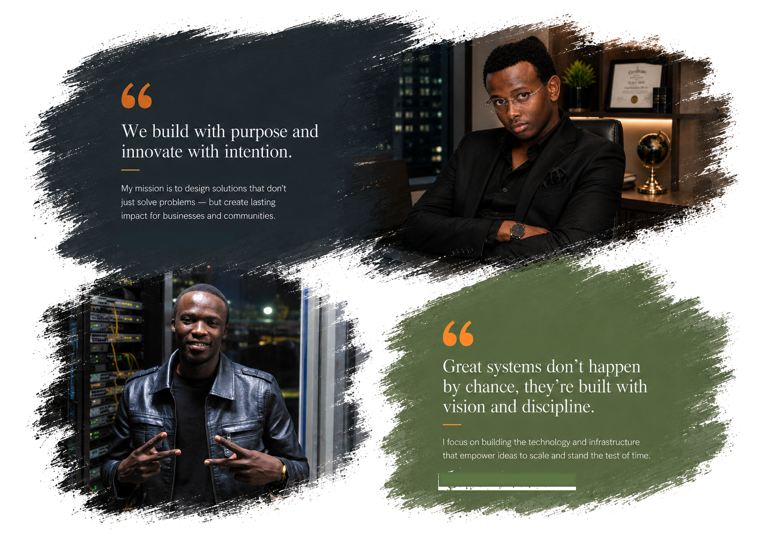 Wallace Croft founders with purpose and systems leadership quotes